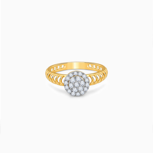 Gold Majestic Halo Lab Grown Diamond Ring