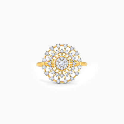 Gold Mystique Bloom Lab Grown Diamond Halo Ring