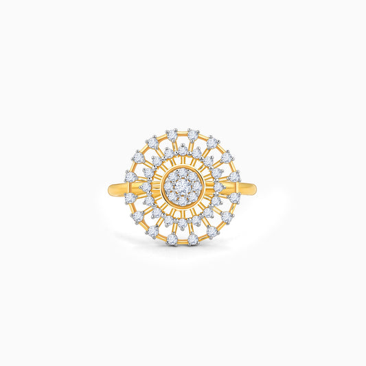 Gold Mystique Bloom Lab Grown Diamond Halo Ring