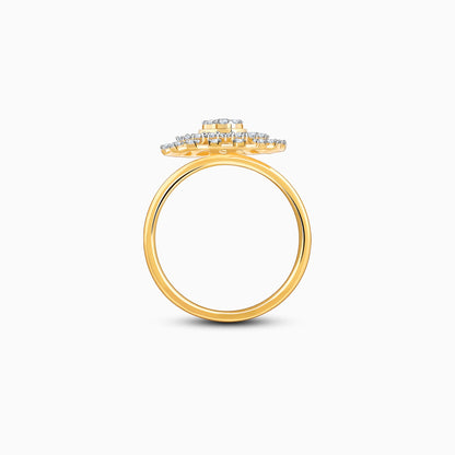 Gold Mystique Bloom Lab Grown Diamond Halo Ring
