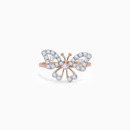 Rose Gold Butterfly Dreams Lab Grown Diamond Ring
