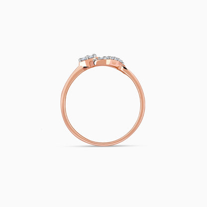 Rose Gold Flambe Lab Grown Diamond Ring