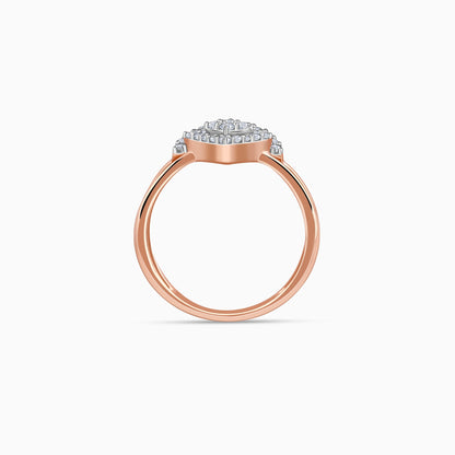 Rose Gold Halo Prism Lab Grown Diamond Ring