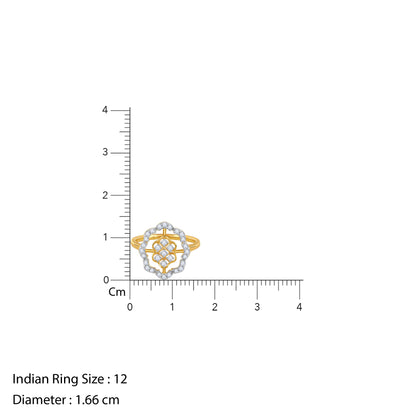 Gold Magna Florale Lab Grown Diamond Ring
