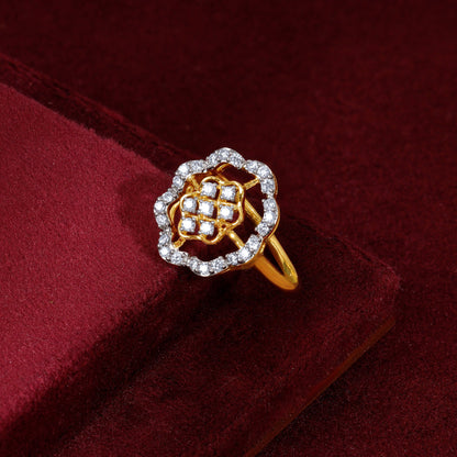 Gold Magna Florale Lab Grown Diamond Ring