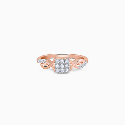 Rose Gold Infinity Lab Grown Diamond Ring