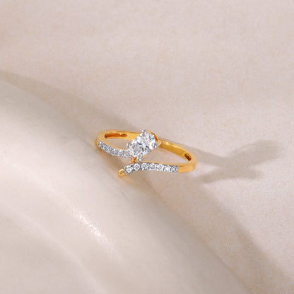 Gold Selene Lab Grown Diamond Solitaire Ring