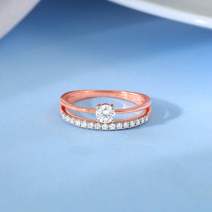 Rose Gold Begin Forever Solitaire Lab Grown Diamond Ring