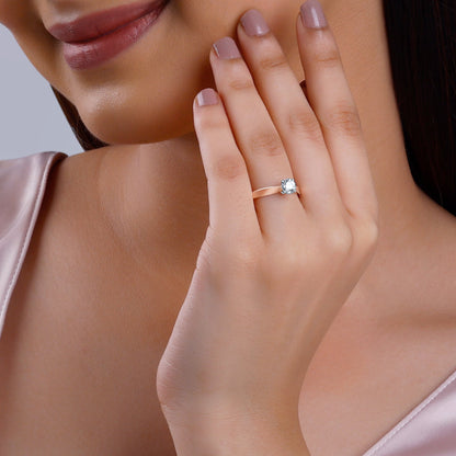 Rose Gold Joy Solitaire Lab Grown Diamond Ring