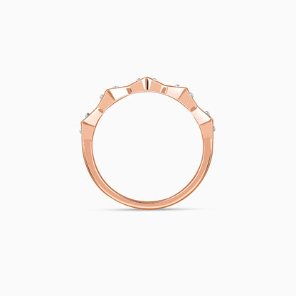 Rose Gold Cute Square Lab Grown Diamond Ring