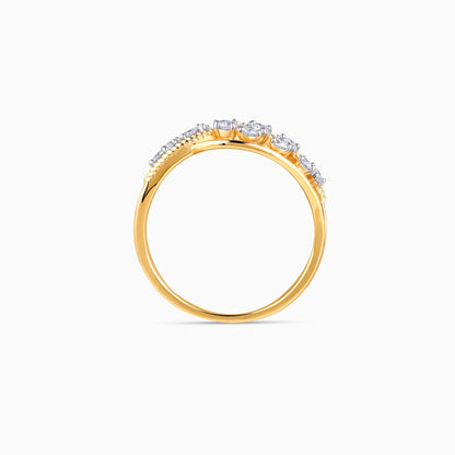 Gold Onda Lab Grown Diamond Ring