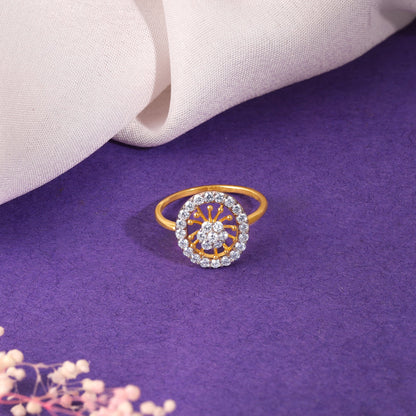 Gold Bloomwheel Lab Grown Diamond Ring
