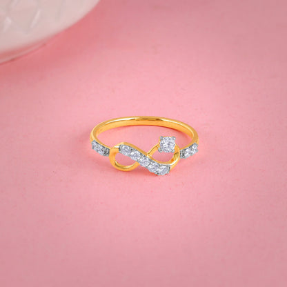 Gold Bella Infinity Lab Grown Diamond Ring