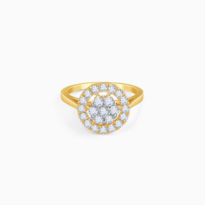 Gold Aurora Halo Lab Grown Diamond Ring