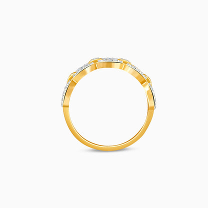 Gold Locking Lab Grown Diamond Ring