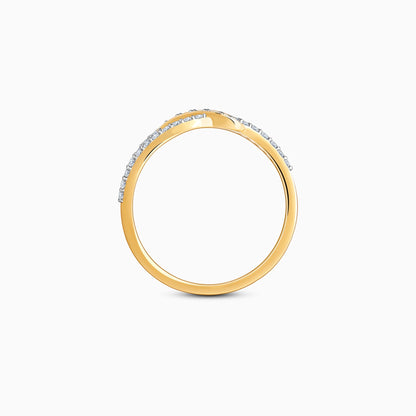 Gold Wavelock Lab Grown Diamond Ring