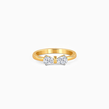Gold Cute Bow Lab Grown Diamond Ring