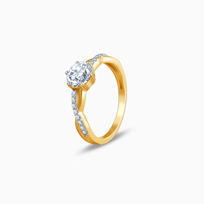 Gold Twilight Promise Solitaire Lab Grown Diamond Ring