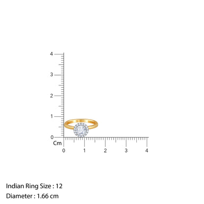 Gold Audrey Halo Salitaire Lab Grown Diamond Ring