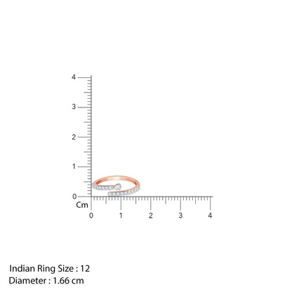 Rose Gold Shooting Star Lab Grown Diamond Ring