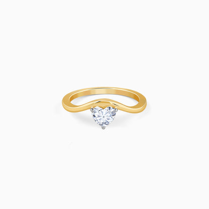 Gold Eternal Flame Solitaire Lab Grown Diamond Ring