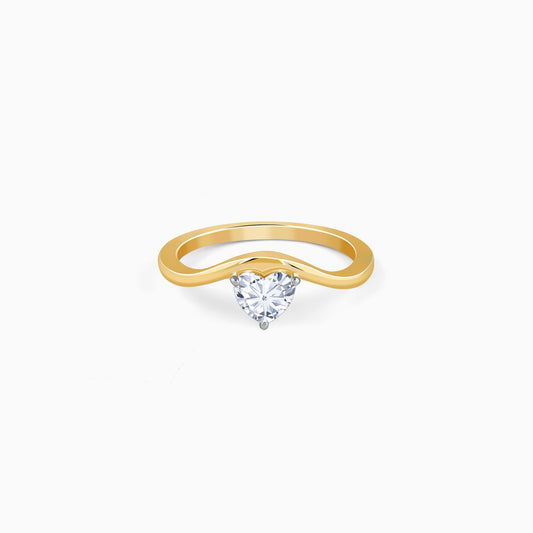 Gold Eternal Flame Solitaire Lab Grown Diamond Ring