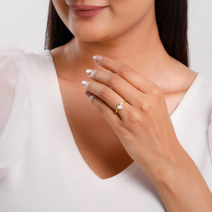 Gold Eternal Flame Solitaire Lab Grown Diamond Ring