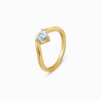 Gold Eternal Flame Solitaire Lab Grown Diamond Ring