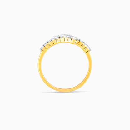 Gold Calm Cascade Diamond Ring