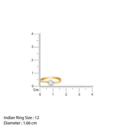Gold Hug Solitaire Lab Grown Diamond Ring