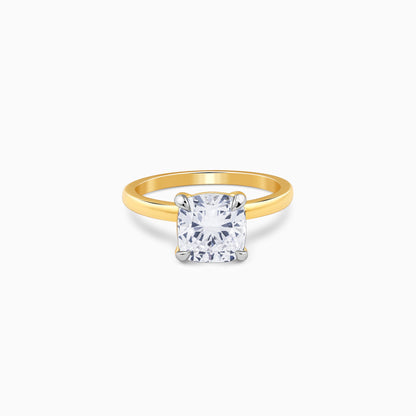 Gold Princess-cut Solitaire Lab Grown Diamond Ring