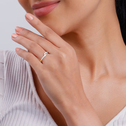 Gold Elira Wave Lab Grown Diamond Ring