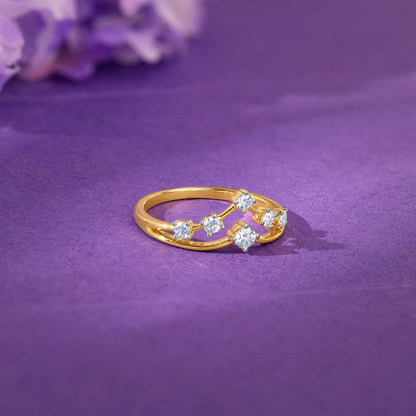 Gold Solara Lab Grown Diamond Ring