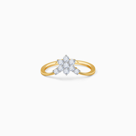 Gold Pieris Lab Grown Diamond Ring