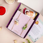 Botanic Bloom And Crystal Charm Rakhi Set of 2