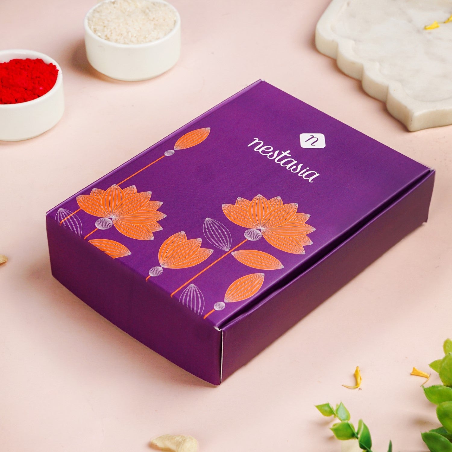 Botanic Bloom And Crystal Charm Rakhi Set of 2