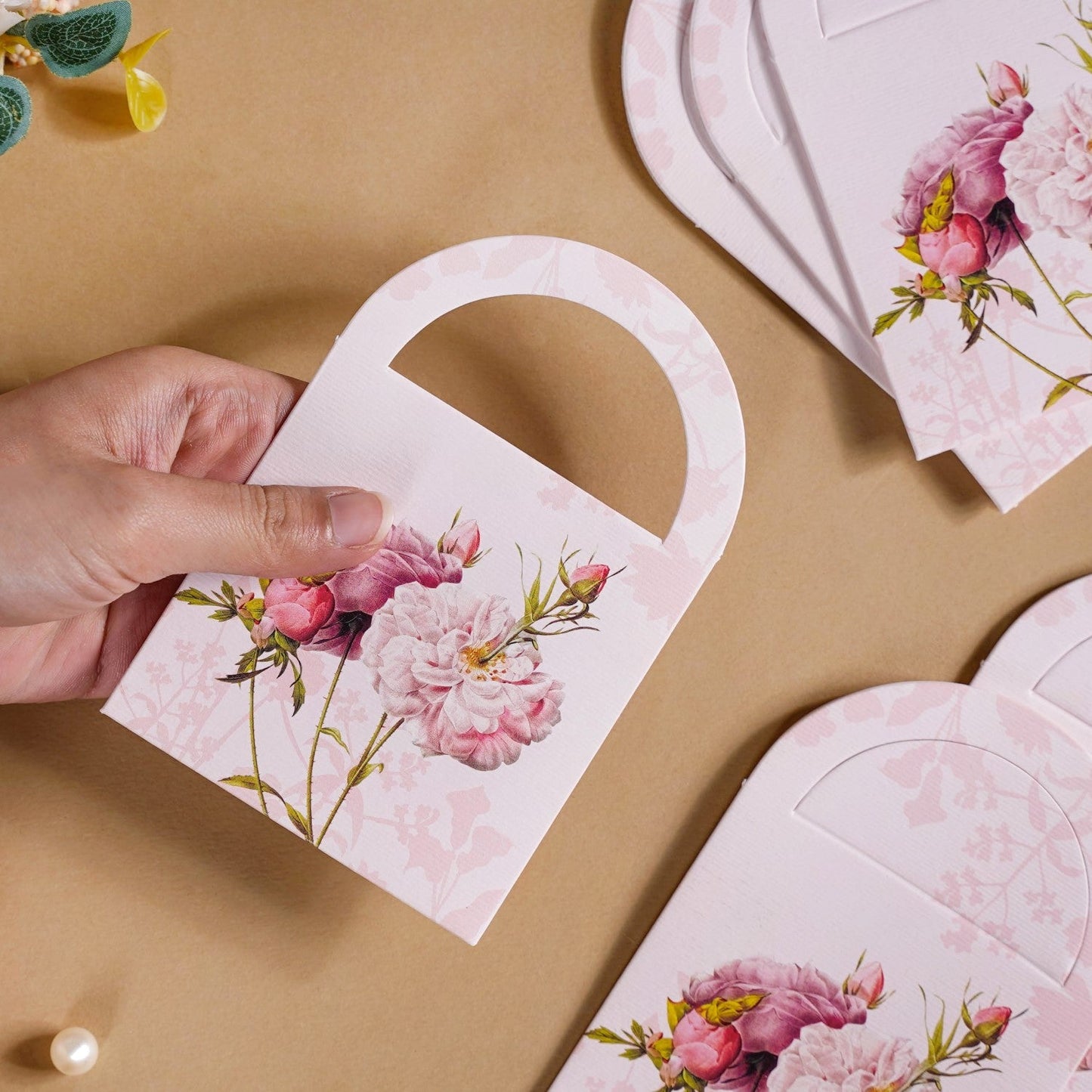 Garden Rose Money Envelope Pastel Pink Set Of 12