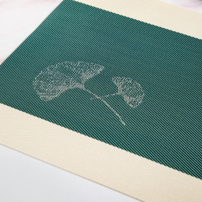 Ginkgo Deep Green Table Mat Set Of 6
