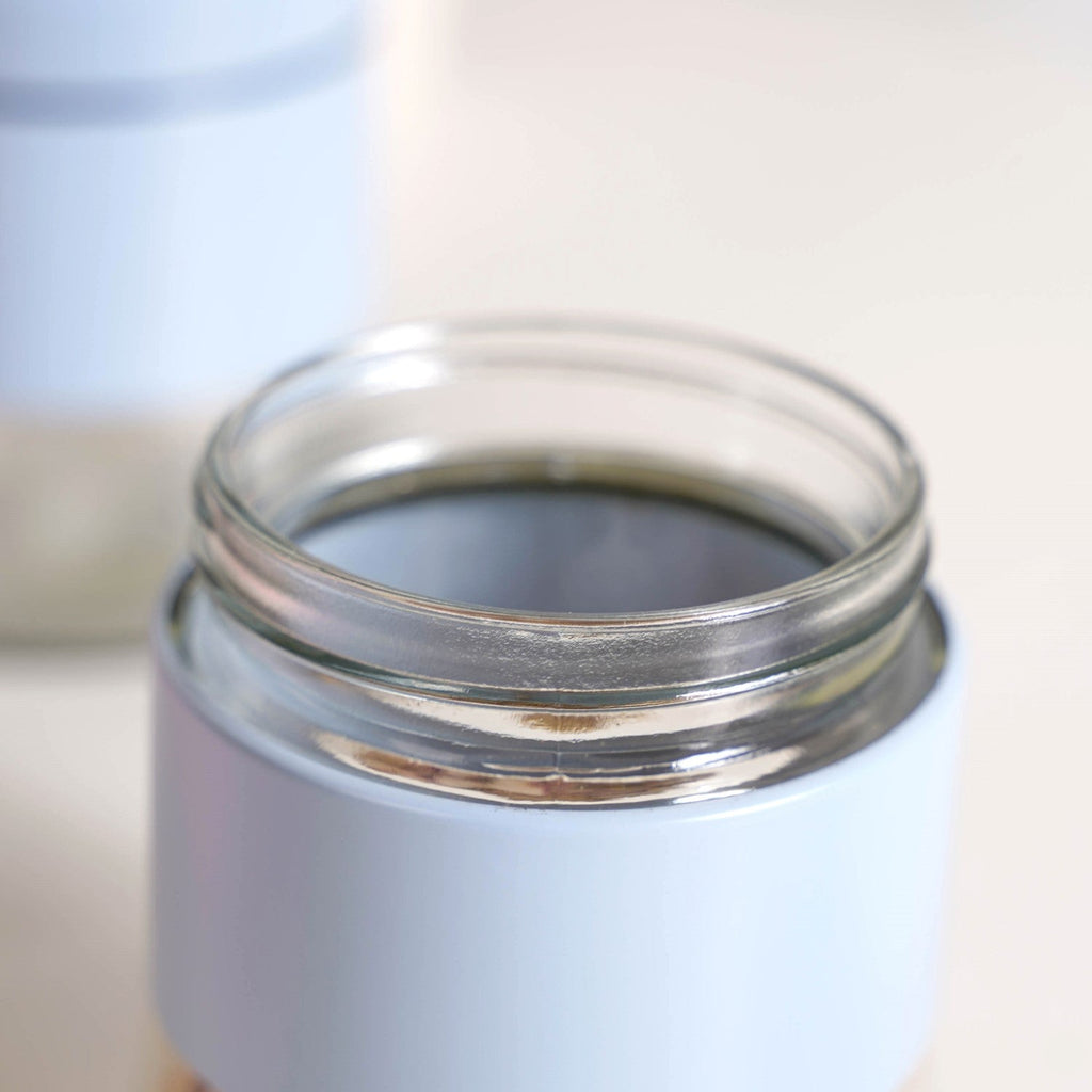 Blue Winnie Glass Jar With Metal Cover Set Of 4 600ml