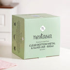 Blue Winnie Glass Jar With Metal Cover Set Of 4 600ml