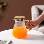 Glass Jug With Texture 1300ml