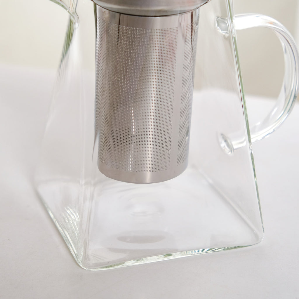 Modern Flame Safe Glass Kettle With Strainer 850ml