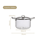 Glass Cooking Pot Medium 3500ml