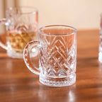 Engraved Glass Mugs Set Of 6 200ml