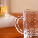 Diamond Embossed Glass Cup Set Of 6 200ml