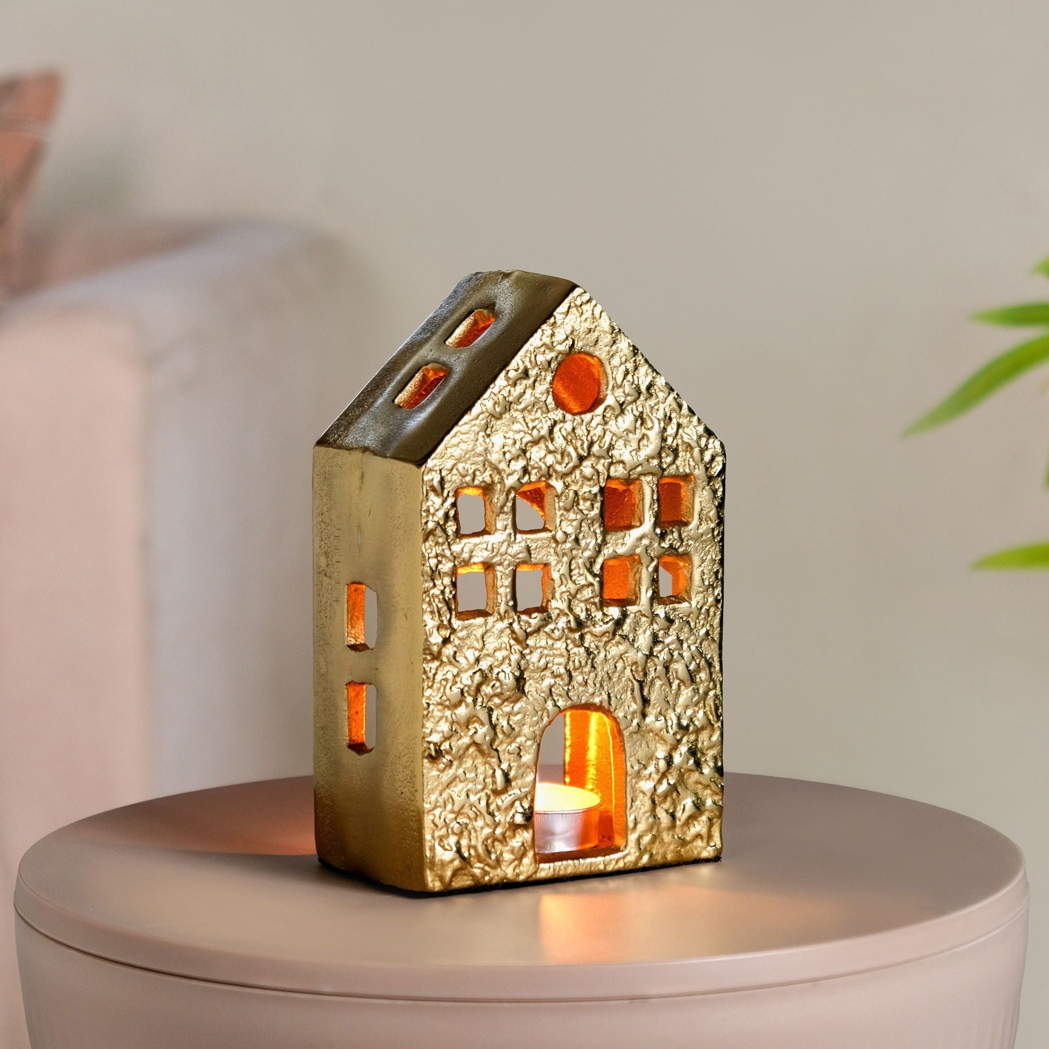 Glowhouse Gold Tealight Holder
