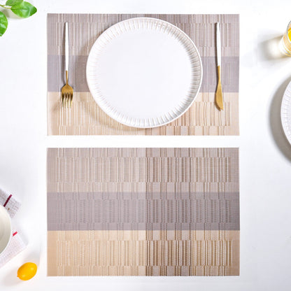 Gold And Brown Mat Set Of 6