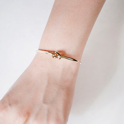 Gold Knot Cuffed Bracelet