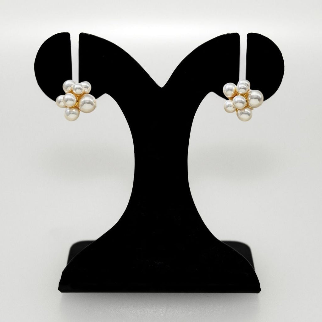 Gold Radiance Cluster Earrings