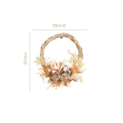 Golden Harvest Bloom Sustainable Flower Wreath Set Of 3